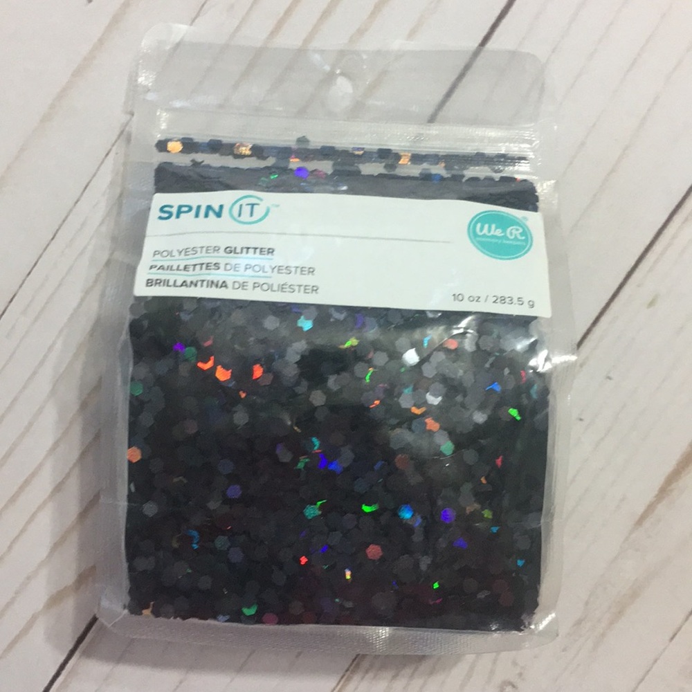 Spin IT Super Chunky Black Holographic Glitter